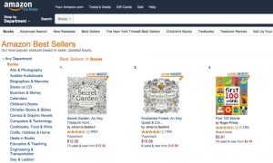 Amazon coloring book best sellers