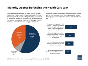 Majority oppose defunding ACA Aug 13