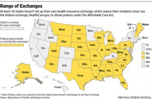 State map of exchanges WSJ